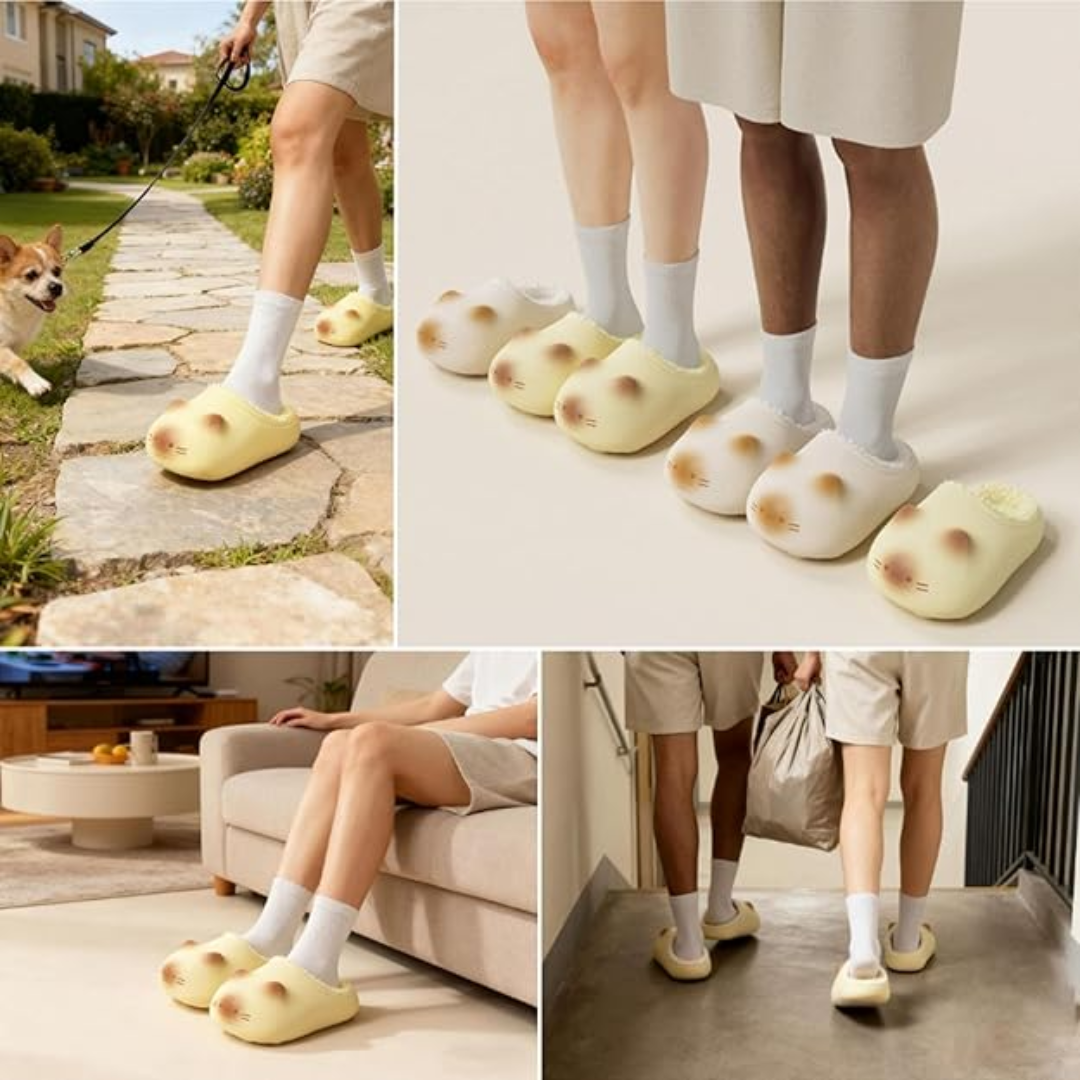 Pawdly™ Pantuflas Suaves de Gatito